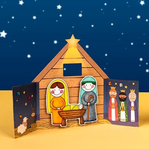 (미술샘) 성탄절 아기예수 카드 (4인용)